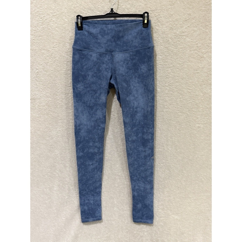 Alo Yoga Leggings Womens Small Blue Tie Dye High Waist Stretch Skinny